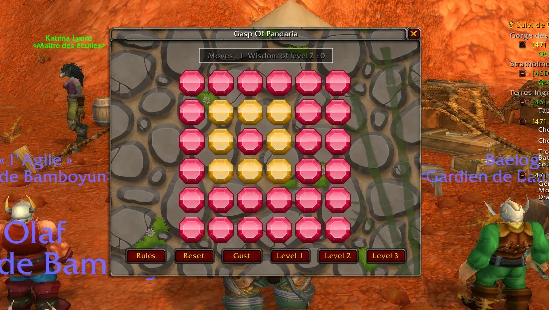 Capture d'écran de l'addon pour wow Gasp of Pandaria