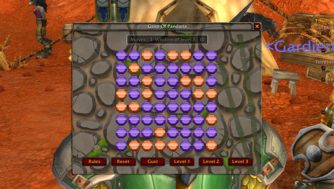 Capture d'écran de l'addon pour wow Gasp of Pandaria